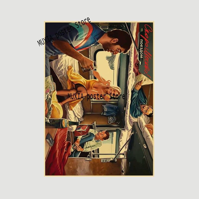 Ретро советский пин-ап пропагандистские плакаты для девочек крафт-бумага домашний декор гостиная бар кафе украшения настенные наклейки художественные картины