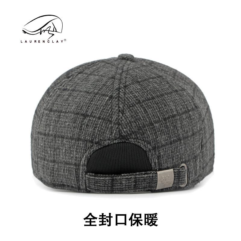 Fully sealed autumn and winter warm hat men's woolen baseball cap in the elderly outdoor warm ear cap