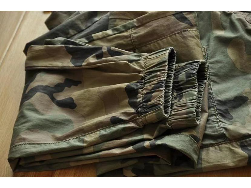 Быстросохнущие Легкие Дышащие Камуфляжные Джоггеры - Эластичная Талия, Летние Брюки Карго