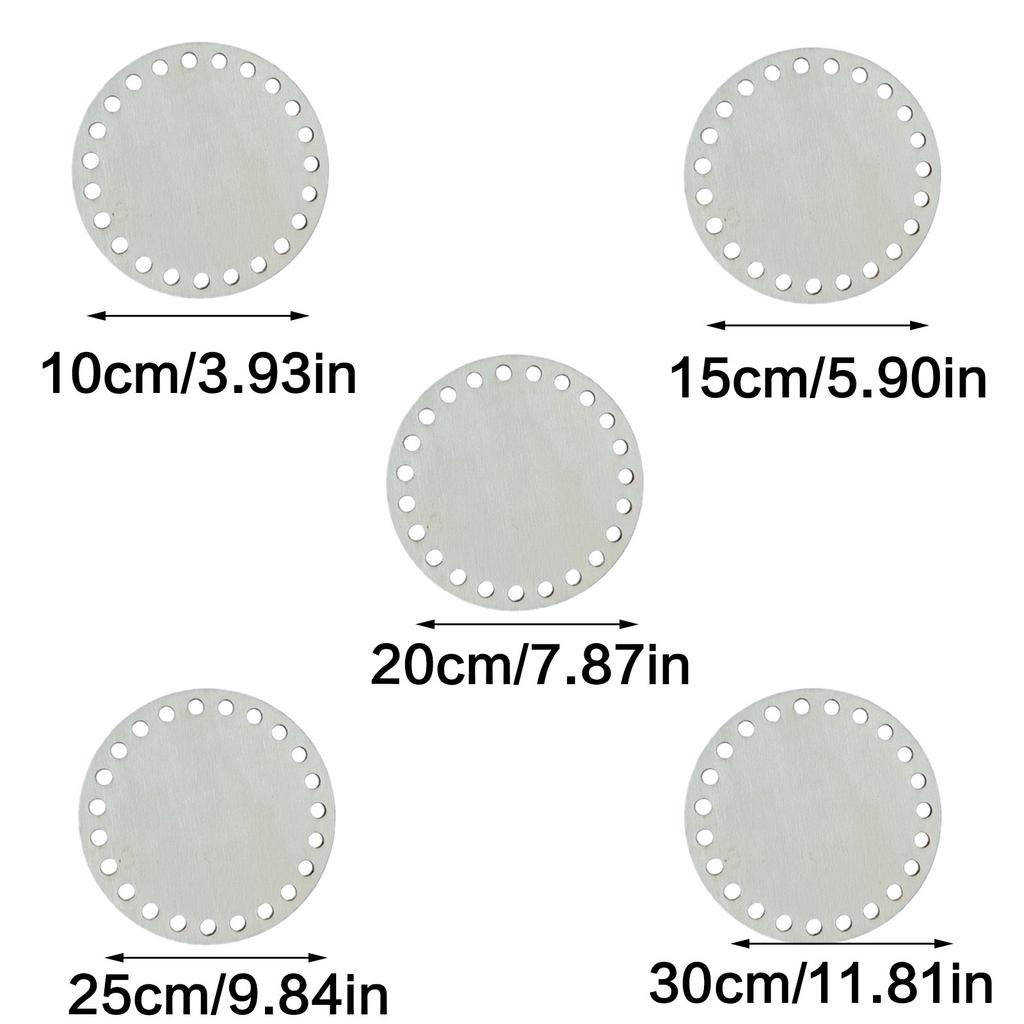 Perforated Wood Basket Base Blank Crochet Basket Base for Making Crochet Knitting Baskets Hand Weaving Home Decoration