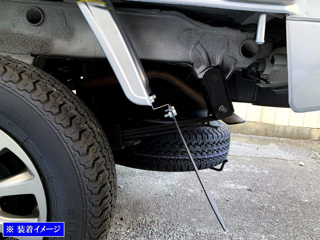 BRIGHTZ Subaru Sambar Truck S500J S510J Super Mirror Finish Stainless Steel Plated Rear Mud Flaps with Extension Brackets S500 S510 S 500 510 Sambar