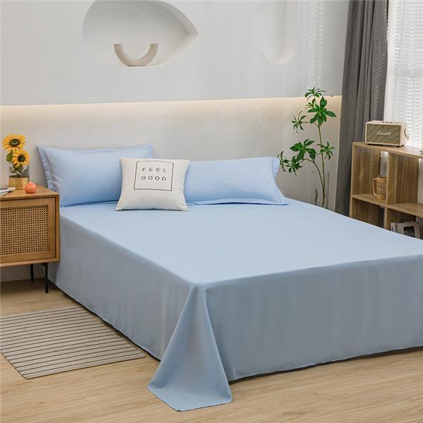 Soft Cotton Sheet Anti Dust Mite Mattress Cover Anti-Bacteria Flat Sheets Pure Color Bed Sheets Simple and Thickened Skin Friendly Double Bed
