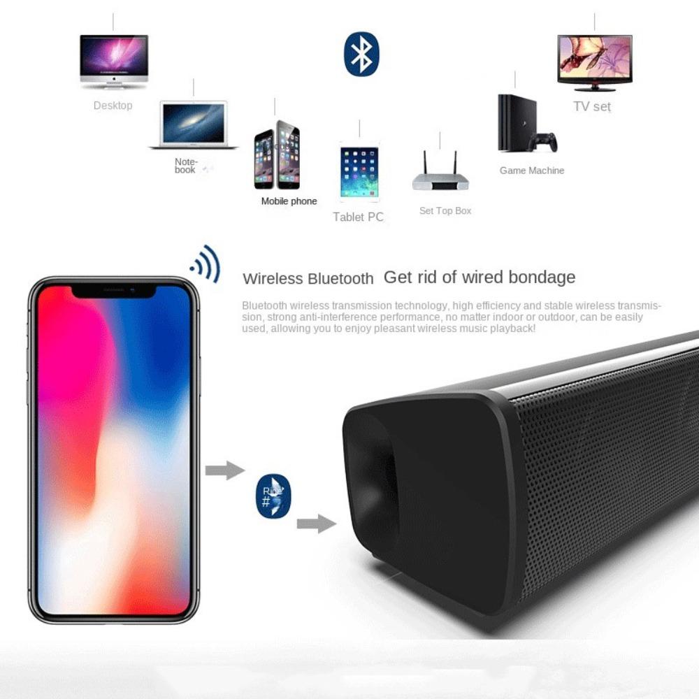 Wireless TV Sound Bar Bluetooth BS-28B TV Speaker BS-28B Soundbar  Listen To Music