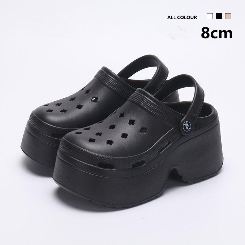 Женские босоножки на танкетке, летние нескользящие шлепанцы на толстой платформе с закрытым носком и массивной платформой, женские шлепанцы