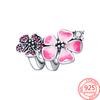 New Charm Fit Fashion Bracelet Air Balloon Charm Baby Pacifier Pendant Pink Scooter Dangle Charm 925 Sterling Silver Jewelry