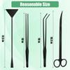 Aquarium Aquascape Tools Kit, 4 in 1 Anti-Rust Aquatic Plant Aquascaping Tool Stainless SteelAquarium Tank Clean Fish Tank Aquascape Tools Sets