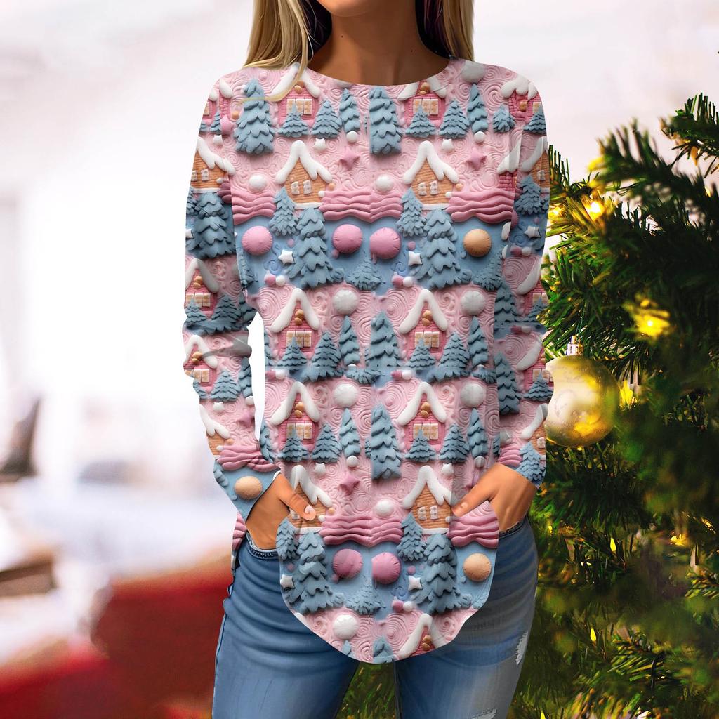 Женские свободные топы с круглым вырезом и капюшоном с длинными рукавами, повседневные топы, домашние пижамы для отдыха, топы