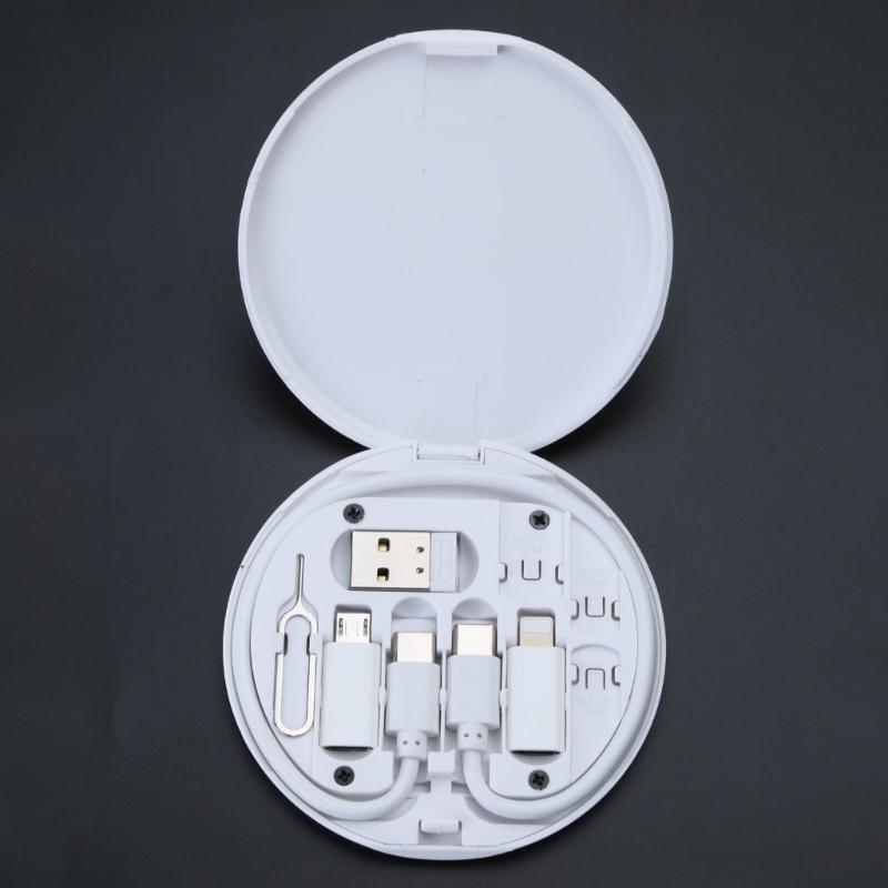 5 in 1 Multifunctional Phone Charge Cable Kit For 12 Pro Max XR USB Cable Type C Adapter 60W Charge Cable Portable