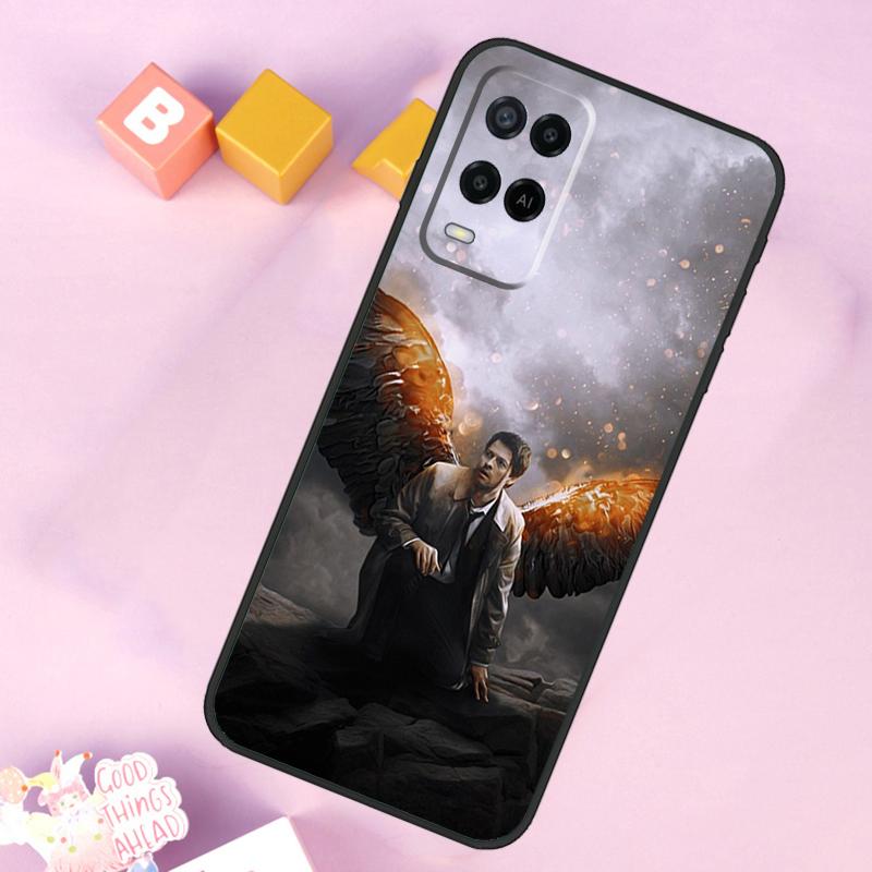 Чехол Angel Castiel Supernatural для Oppo A54 A74 A94 A40 A60 A80 A18 A38 A58 A78 A98 A96 A76 A16 A15 A17 A57 A5 A6 Pro