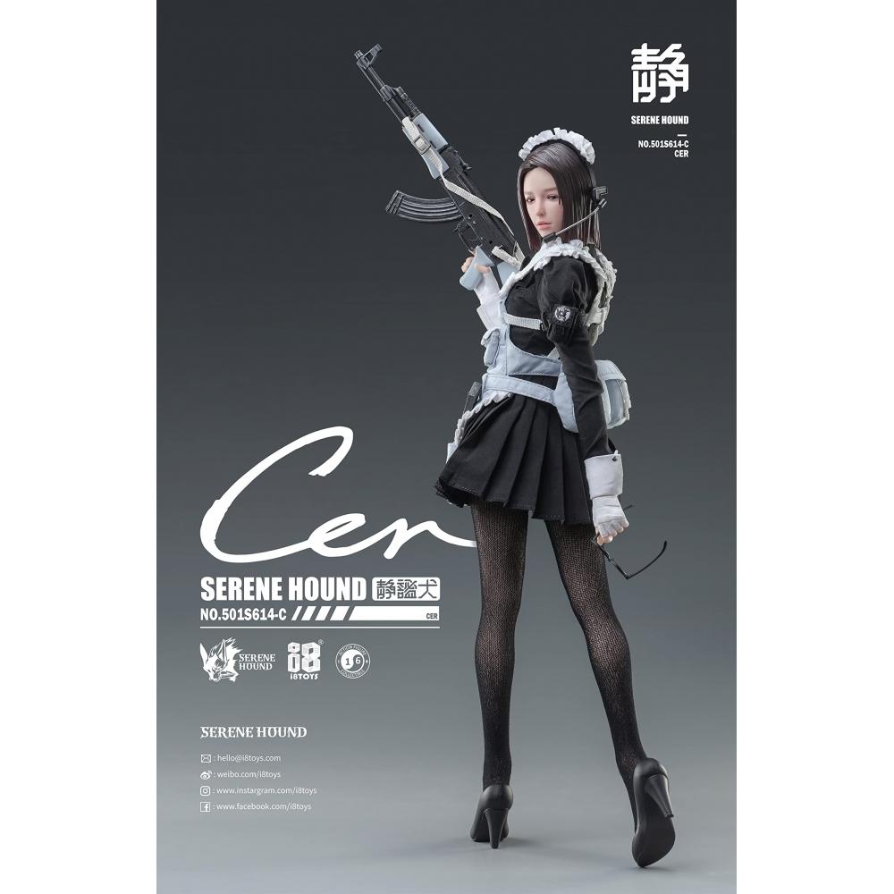 Серия SERENE HOUND от I8TOYS 501S614 C Cerberus Maid Corps Cell 16 Scale Подвижная фигурка из ПВХ, силикона и металла, окрашенная