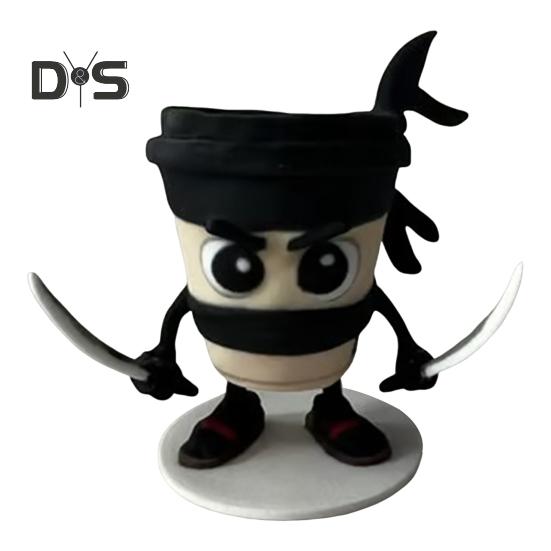 Мультяшная фигурка из смолы, акула, слон, обезьяна, чашка, статуэтка, скульптура, домашний офис, украшение для рабочего стола, коллекционный подарок