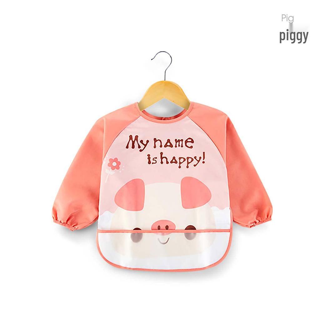 Children's Waterproof Long-Sleeve Smock for Autumn/Winter - Stain-Resistant Bib for Kindergarten Painting