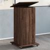 VidaXL Lectern and Wheels and Drawer Brown Oak Engineered Wood, Rostrum, Speaker's Stand, Lectern, Platform, Podium, 848030