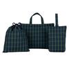 KIYOHARA Сумка для уроков, Сумка для сменной обуви, Сумка для спортивной одежды, Клетчатый тартан TC, Сине-зеленый, KOF58-S3