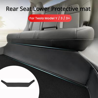 Защитный коврик на нижнюю часть заднего сиденья для Tesla Model Y Model 3 Highland, кожаный, с полной защитой, защита от грязи, накладка от пинков, автомобильные аксессуары