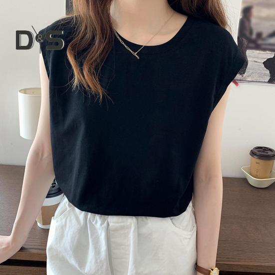 Женская летняя футболка с круглым вырезом, короткими рукавами, однотонная футболка, однотонная свободная посадка, повседневные топы, повседневная одежда