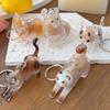 New Cat Hair Storage Keychain Bag Pendant Transparent Pet Fur Keepsake Capsule Souvenir Collection Gift Decoration Accessories
