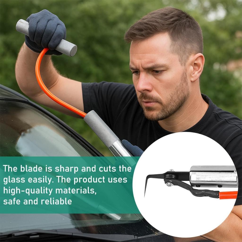 Windshield Removal Tool Auto Glass Scraper Cutter Alloy Handle
