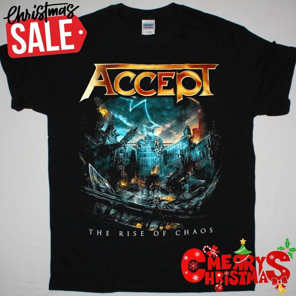 Горячая группа ACCEPT Футболка унисекс Классическая The Rise of Chaos S-5XL