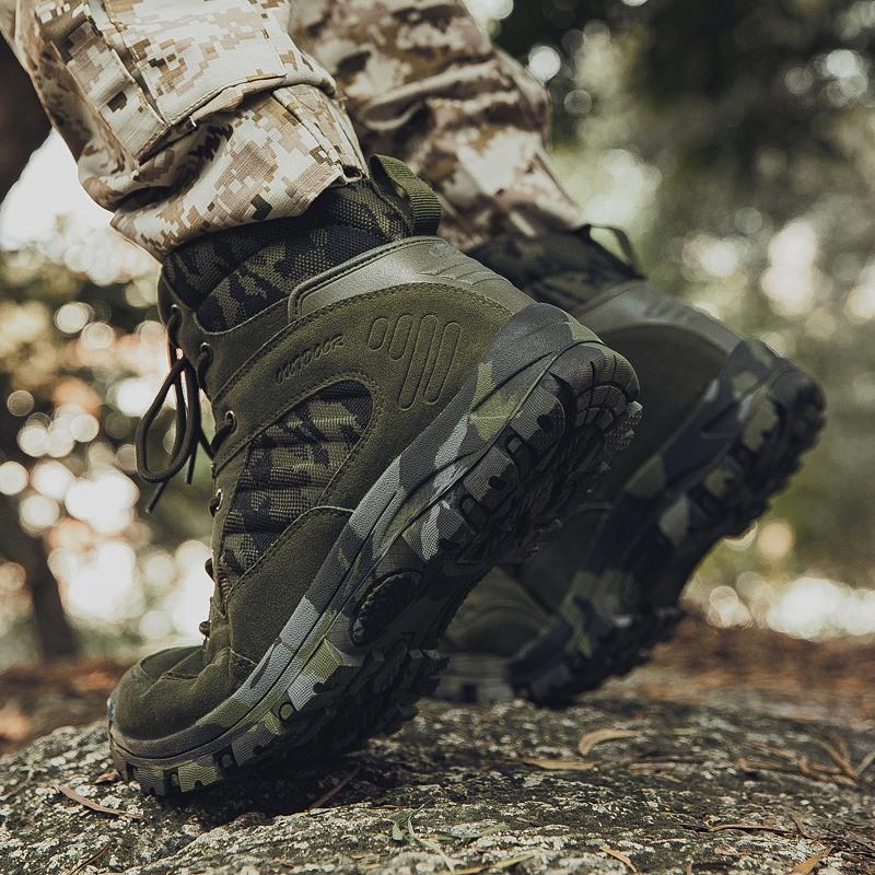 Мужские уличные тактические военные ботинки, походные ботинки, резиновая подошва, большой размер 39-46