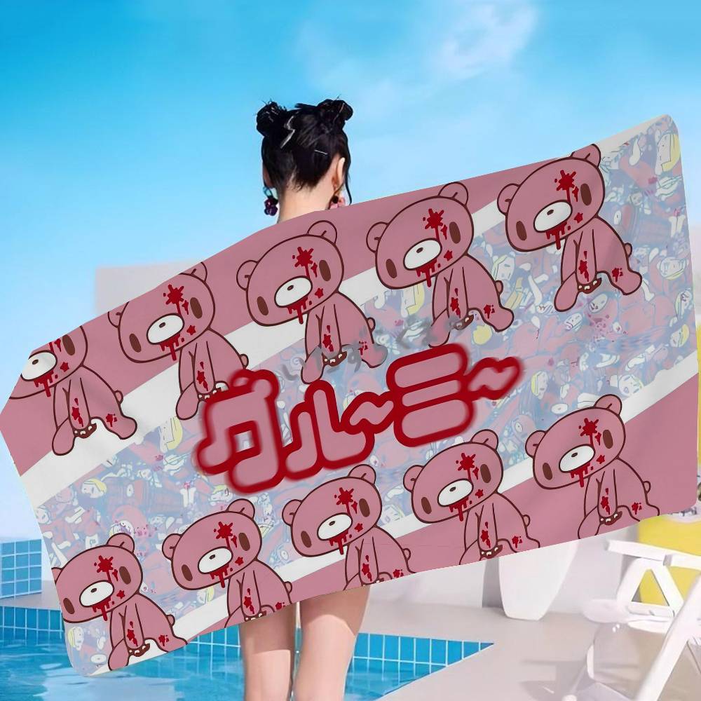 Cartoon G-gloomy Bear Big Microfiber Beach Towels Quick Dry Towel Sand Beach Towels Pool Towel for Travel Swim Pool Yoga