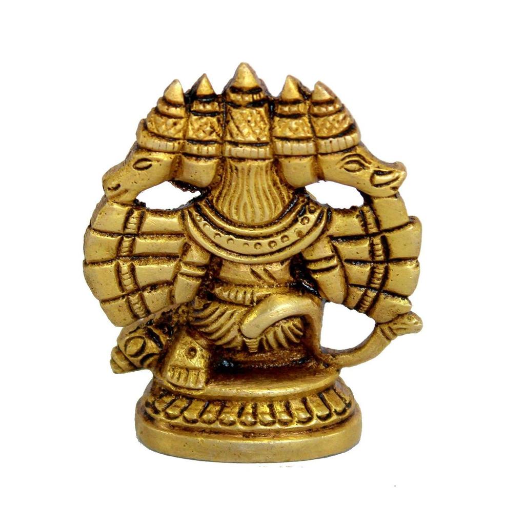 Латунный Панчмукхи Хануман Анджанея Паван Путра Баджрангбали Идол Мурти Мурти Статуя (2,5 дюйма)