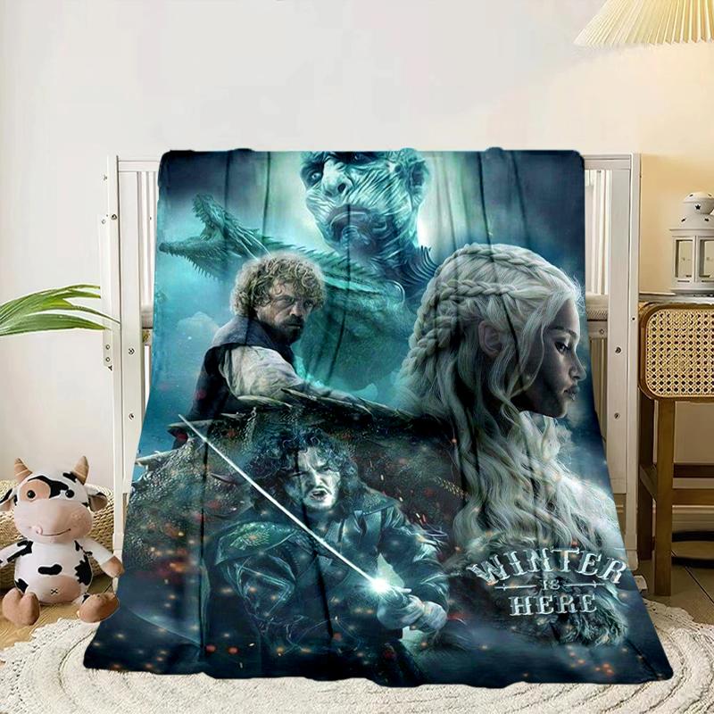 Game Of dragon Fantasy Blanket Flannel Blanket for bed, sofa, Camping, Hiking, Picnic Essentials, gift for family Fan gifts