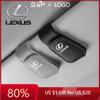 2026 Hot Interior Stickers Lexus Car Sun Visor Sunglasses Holder PU Leather Glasses Clip For RX330 IS250 Ct200h ES300h RX350 IS3