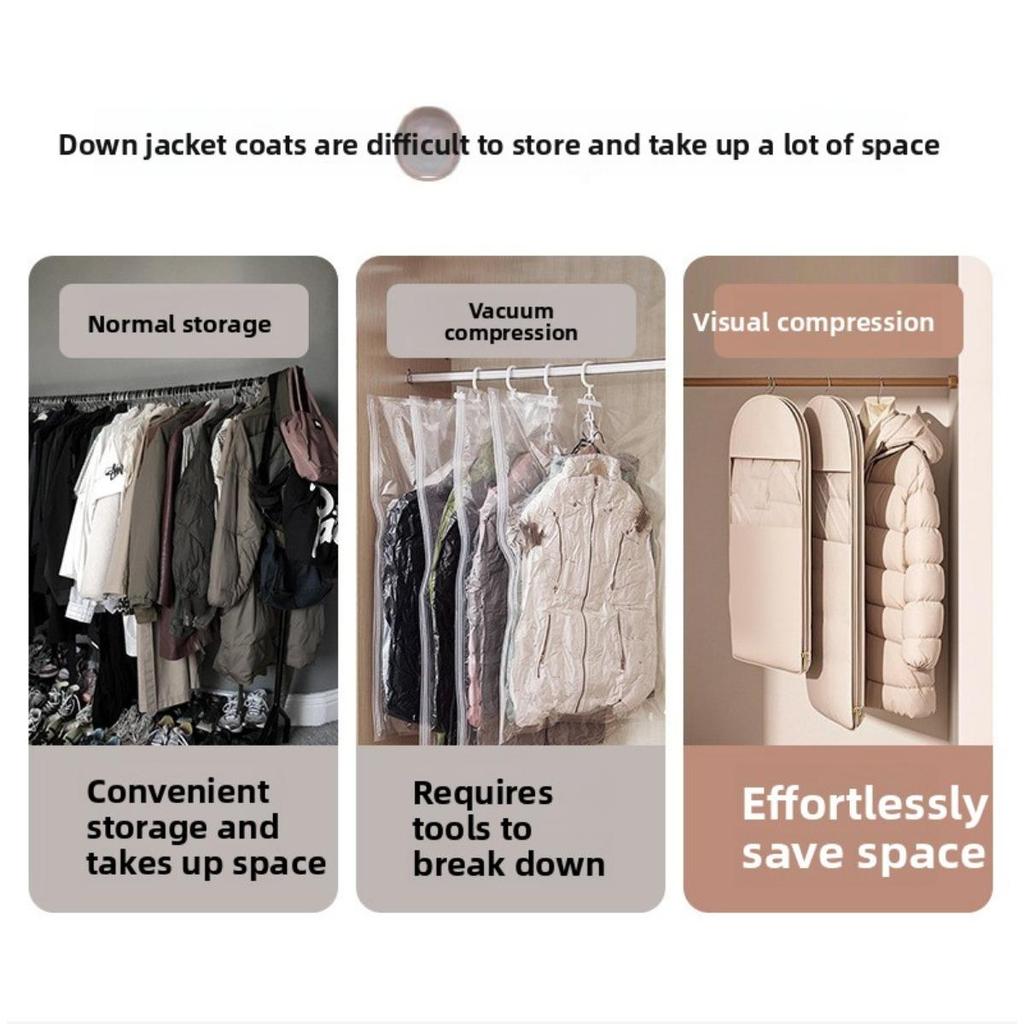Подвешивание, Сжатый, Пылезащитный, Одежда, Пуховик, Мешок для хранения, Пылесборник, Гардероб, Сезонная смена, Прозрачный
