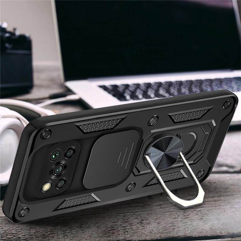 Для Xiaomi Pocophone Poco X3 чехол противоударный бронированный магнитный автомобильный держатель кольцо чехлы для телефонов для PocoX3 Pro X3 X 3 NFC задняя крышка