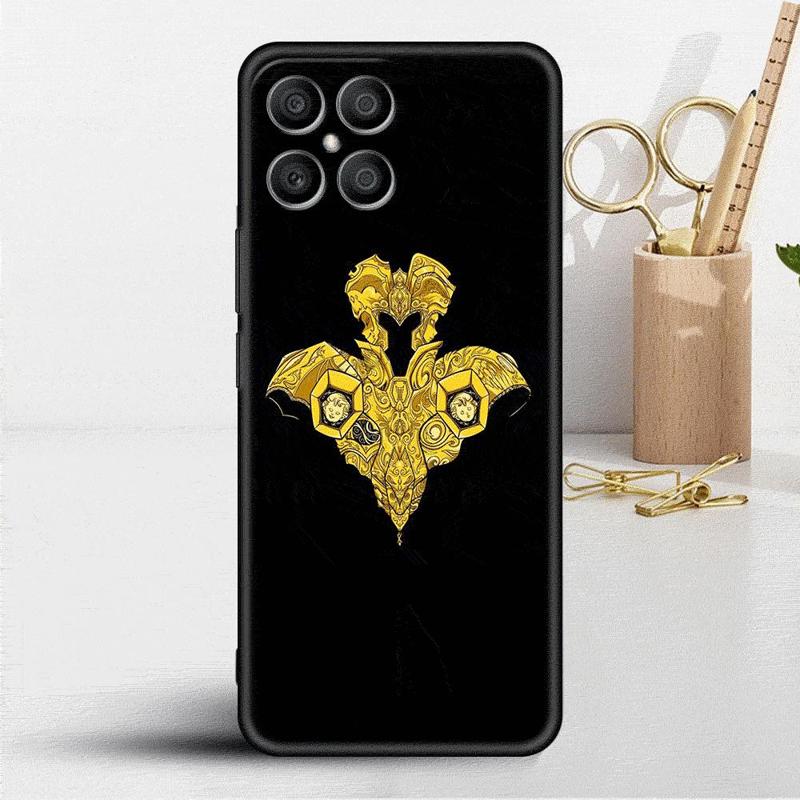 Чехол с логотипом аниме Рыцари Зодиака для Honor X8 X8a 90 X9a 8X 70 50 20 Magic5 Pro 9X P60 P50 Черный Мягкий Чехол для Телефона