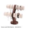 Walnut Jewelry Display Stand Set: Ring Tray & Necklace Mannequin