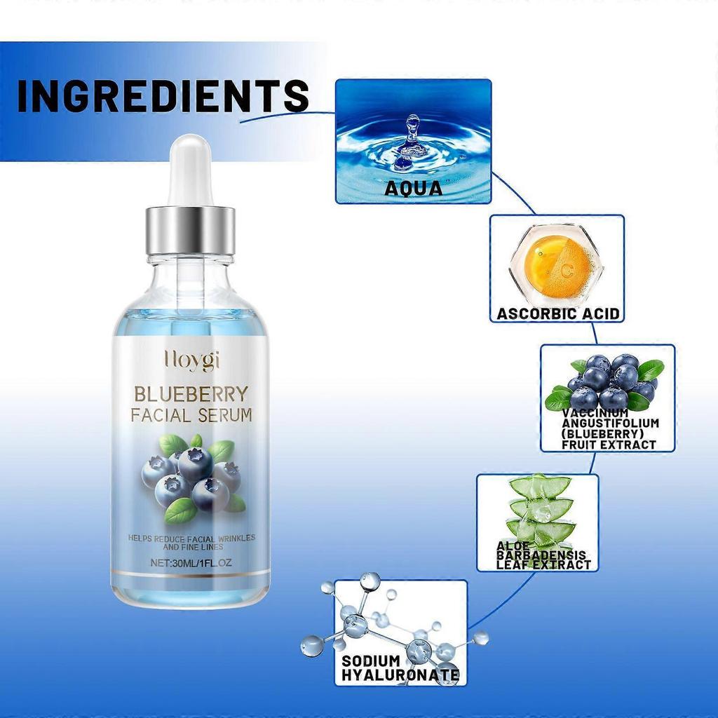 Limited time!!Hoygi Natural Blueberry Anti-Wrinkle Serum Deep Cleansing Anti-Wrinkle Skincare Serum For Brightening And Beautifying Facial Skin Cream