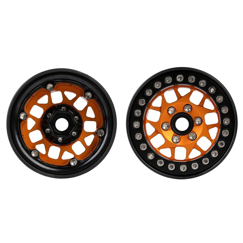 Aluminum Alloy Wheel Beadlock 2.2in Wheel s Hub 4pcs Replacement for 4 SCX10 90046 03007 Gen8 1Celsius10 Remote Control Car