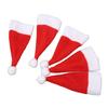 30Pcs Mini Santa Hats Christmas Miniature Ornaments for DIY Crafts Holiday Knife Fork Tableware Wine Bottle Decoration
