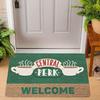 Carpet Central Perk Logo Mat Coffee Cup Printing Rug Friends TV Theme Door Mat Welcome Text Home Decoration Indoor Outdoor Use
