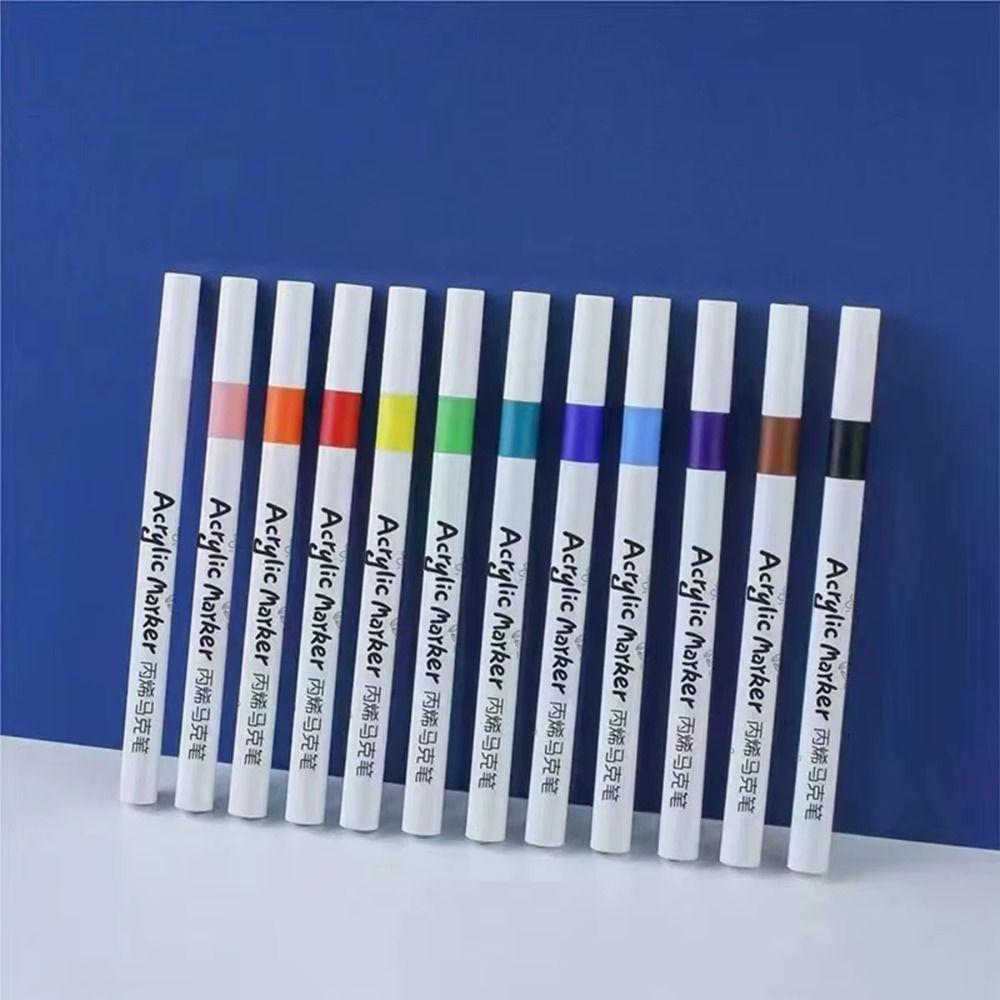 Soft Tip Acrylic Marker Pen Set Fine Nib Child Painting Graffiti Pens  Drawing Sketching
