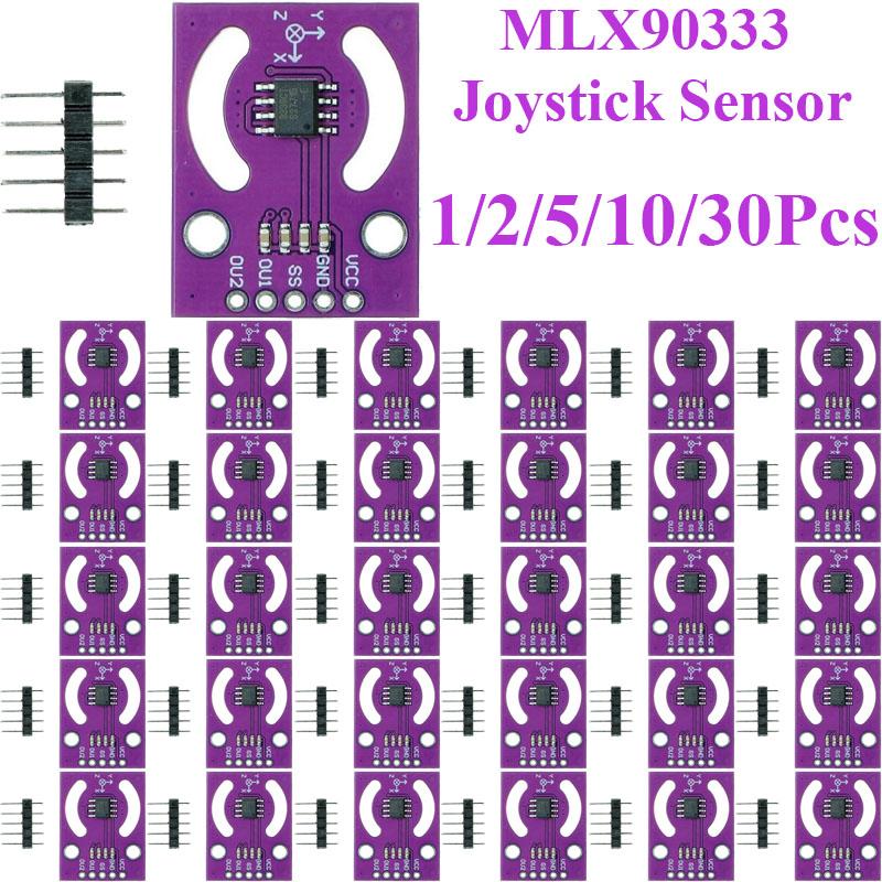 1~30Pcs MCU-93 MLX90333 Three Dimensional Digital Angle Position Sensor Analog Joystick Control Module For Handle Operation