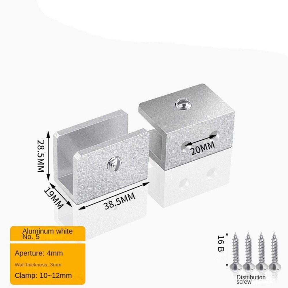 Кронштейн Держатель Стеклянной Полки Алюминиевый Сплав Безрамные Кронштейны Креативный Зажим для Стеклянной Двери Ванная