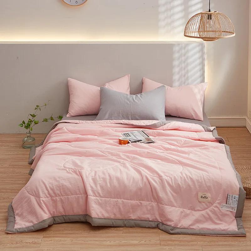 Дышащее тонкое стеганое одеяло, мягкое стеганое одеяло, удобное легкое летнее одеяло для дивана, кровать для любителей горячего сна