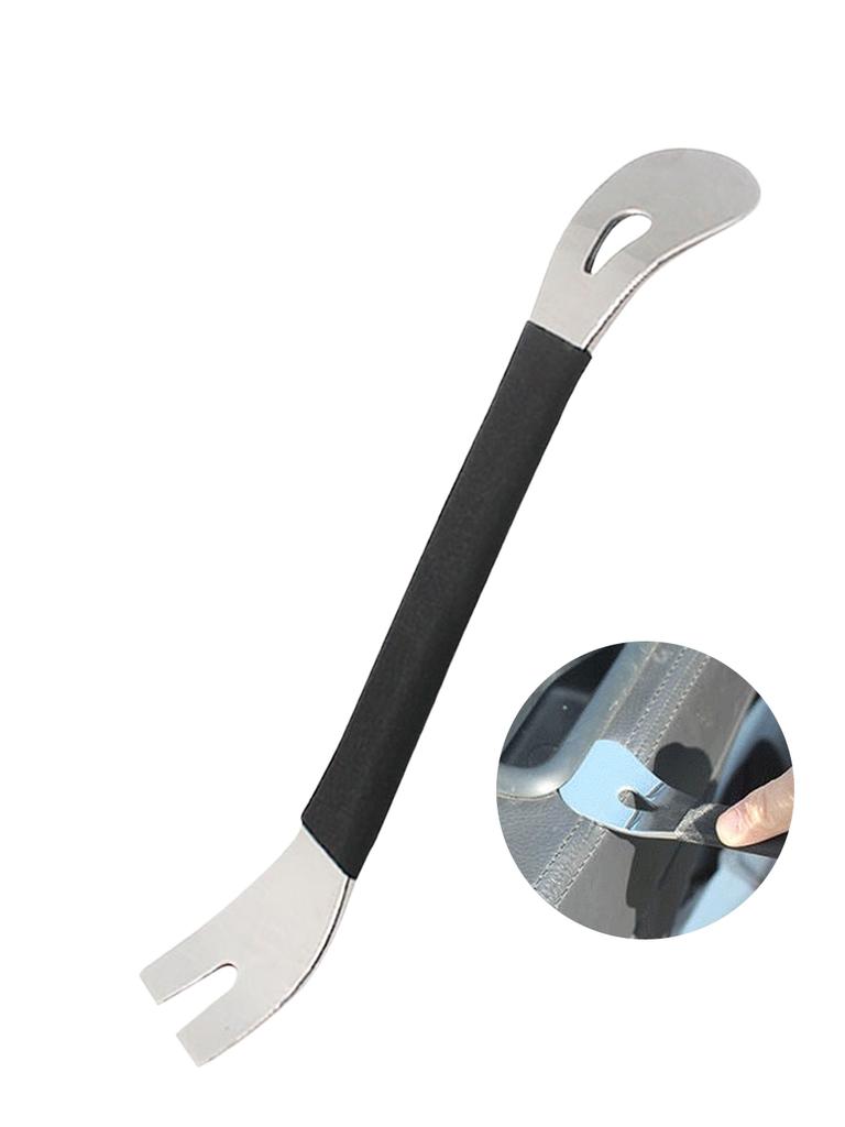 Stainless Steel Trim Removal Tool Car Trim Puller Pry Bar Dual Ends Pry Tool for Door Panel Audio Terminal Fastener Remover Tool