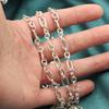 Fashion Jewelry Findings Sterling Silver 925 3+1 Flat Dapped Mariner Chain for Jewelry Making Bracelet Anklet