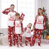 Ladies Christmas Parent-Child Suit Round Neck Long Sleeve Plaid Christmas Homewear Suit