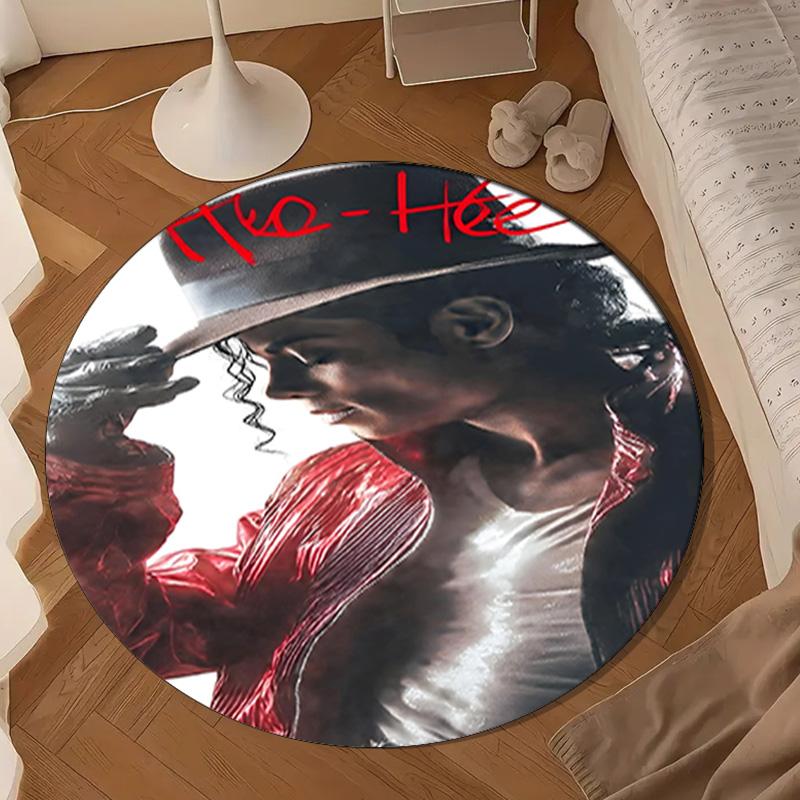 Jackson's Thriller Round Rug for Livingroom,Bedroom, Palyroom, Chair Rug, Area rug, Circle Carpet, Large Size Decor Fan Christmas gift
