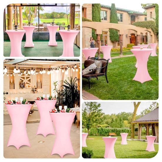 Чехол для коктейльного столика, однотонный дизайн, высокая эластичность, маслостойкая, универсальная посадка, простая установка, круглая скатерть с высоким верхом