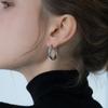 ANENJERY Металлические Блестящие Крупные Серьги для Женщин Модные Геометрические Золотой Серебряный Цвет Серьги Украшения brincos