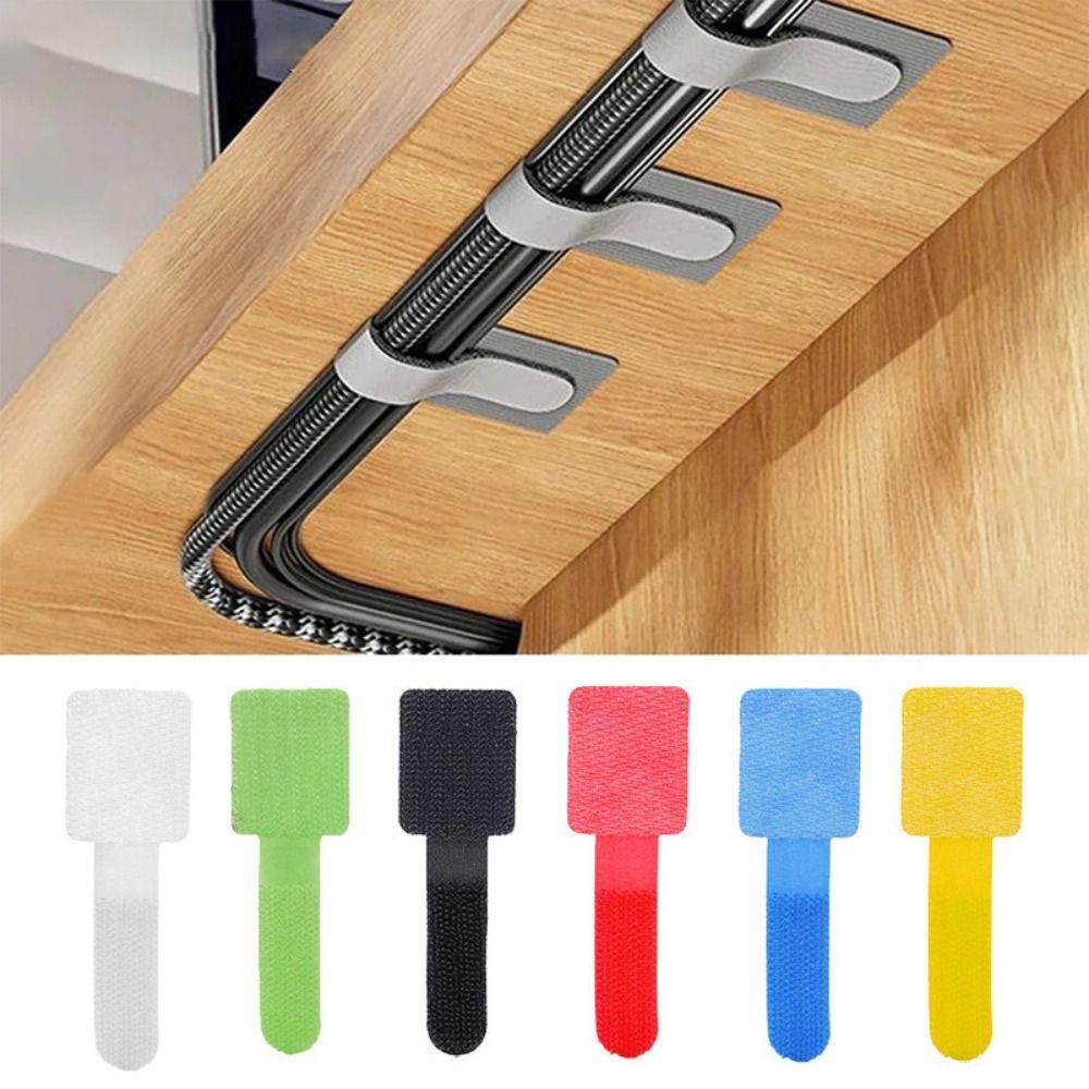 Reusable Cable Ties Self Adhesive Straps Manager Durable Wire Organizer