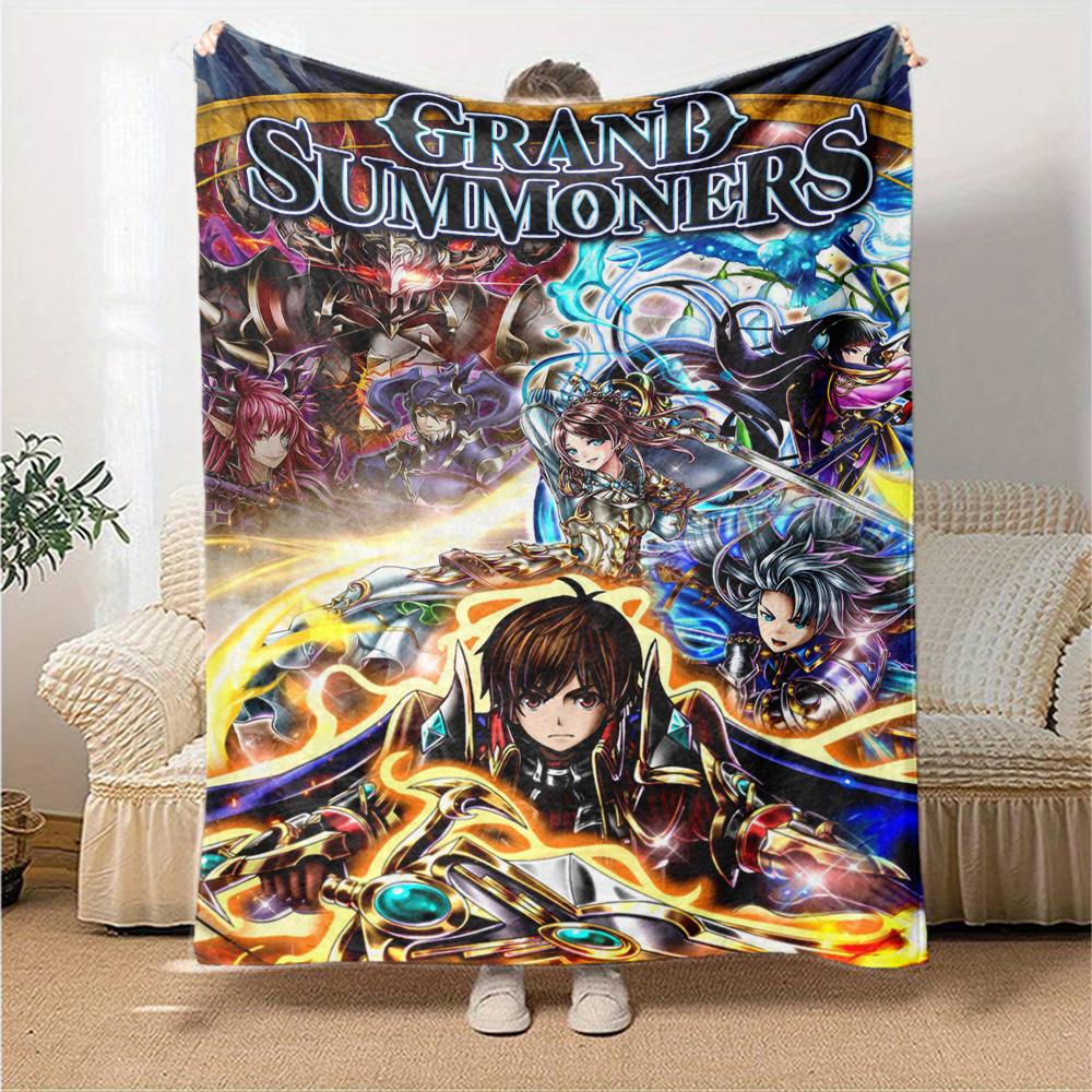 Grand Summoners Print Flannel Blanket High Quality Warm Comfortable Cover for All Seasons Perfect for Gifts Home Decor