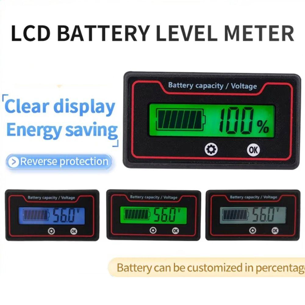 Светодиодный цифровой индикатор емкости аккумулятора 9-120 В Датчик уровня заряда батареи для автомобиля, мотоцикла