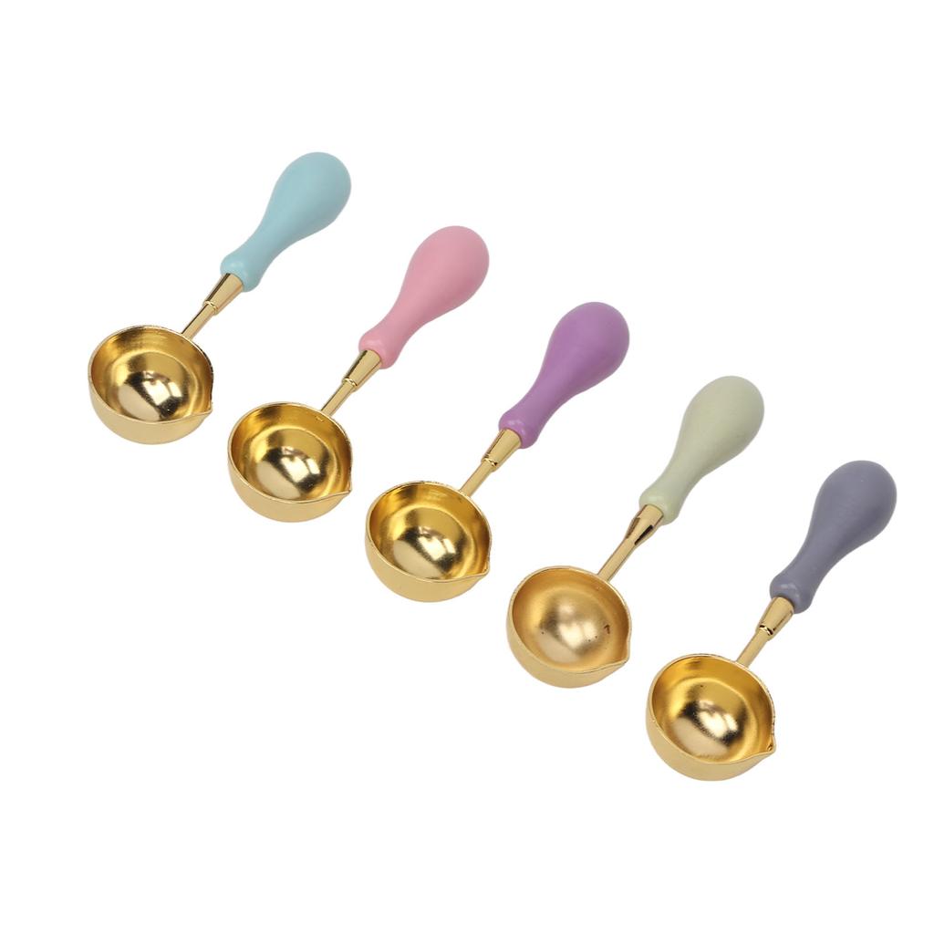 5 шт. ложка для воска деревянная медная современная элегантная носимая плавильная ремесленная ложка для воска для упаковки